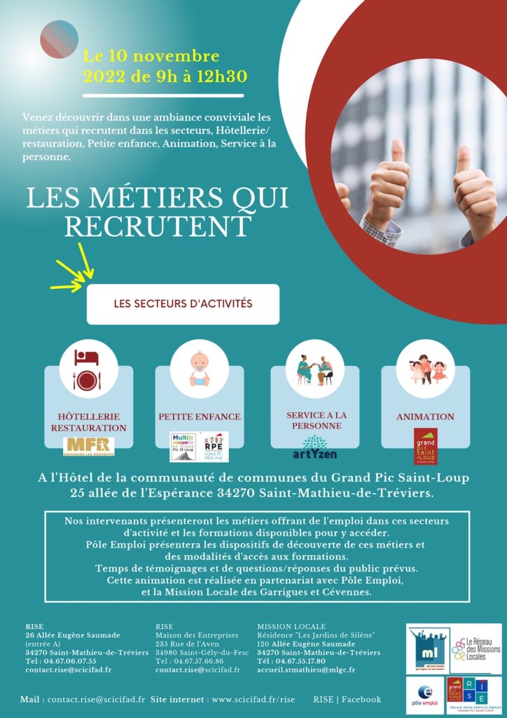 Le RISE organise une matinale : « les métiers qui recrutent » – Saint ...